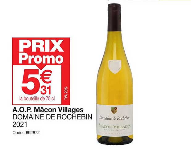 a.o.p. mâcon villages domaine de rochebin 2021