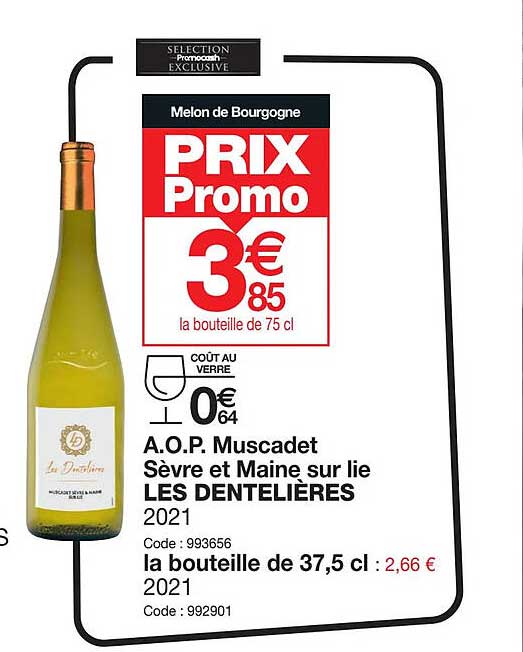 a.o.p. muscadet sèvre et maine sur lie les dentelières 2021