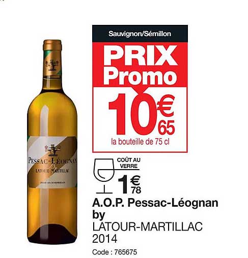 a.o.p. pessac-léognan by latour-martillac 2014