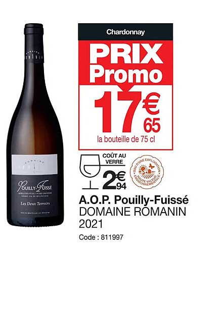 a.o.p. pouilly-fuissé domaine romanin 2021