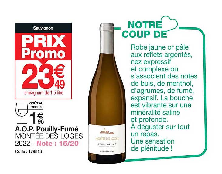 a.o.p. pouilly-fumé montée des loges 2022