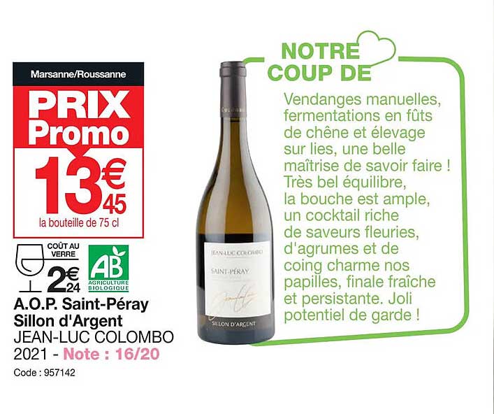 a.o.p. saint-péray sillon d'argent jean-luc colombo 2021