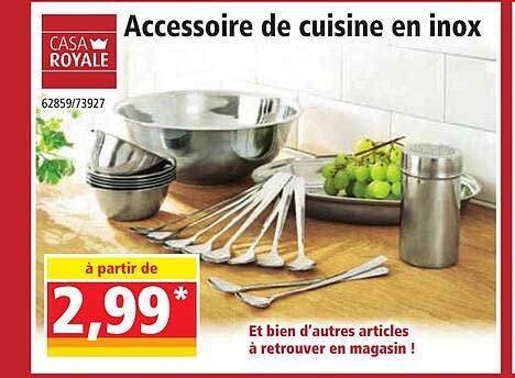 Accessoire De Cuisine En Inox Casa Royale