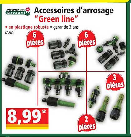 accessoires d'arrosage "green line" powertec garden