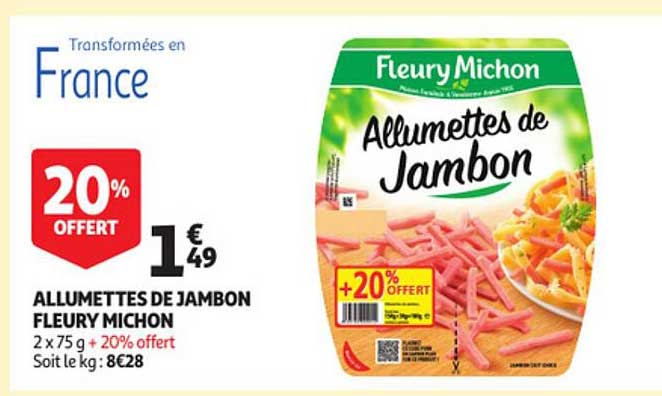 allumettes de jambon fleury michon