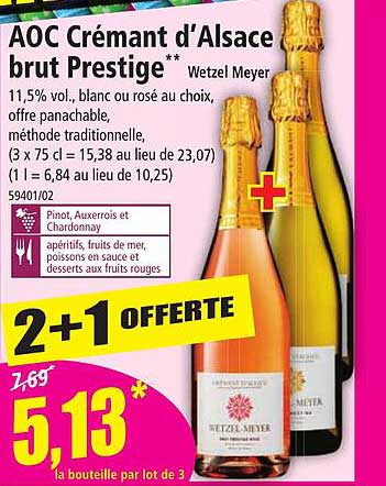 aoc crémant d'alsace brut prestige wetzel meyer