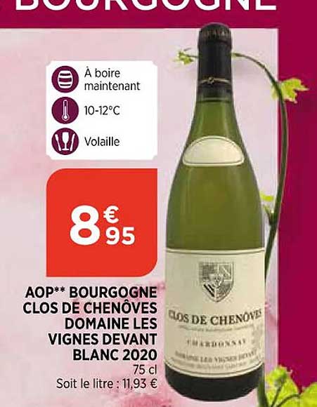 aop bourgogne clos de chenôves domaine les vignes devant blanc 2020