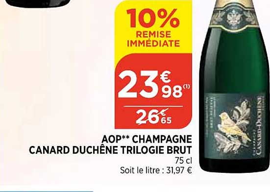aop champagne canard duchêne trilogie brut