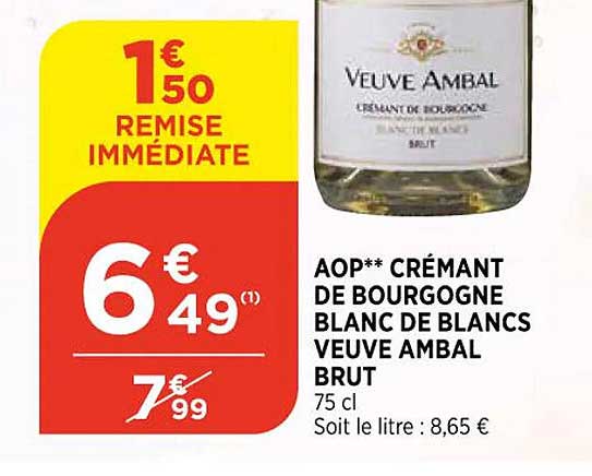 aop crémant de bourgogne blanc de blancs veuve ambal brut