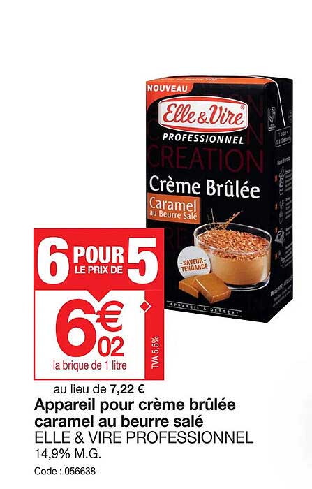 appareil pour crème brûlée caramel au beurre salé alle & vire professionel
