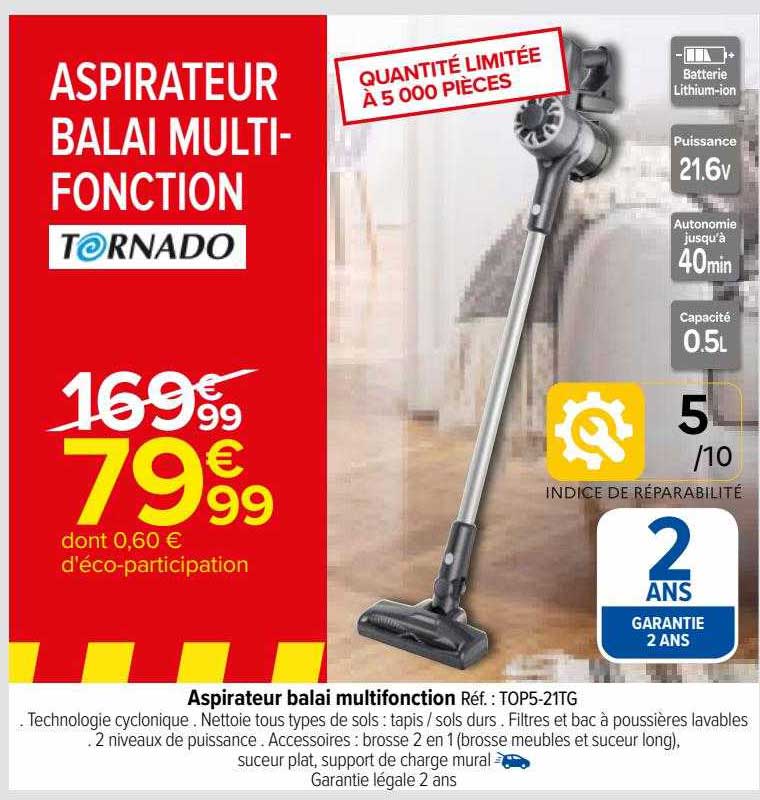 Aspirateur Balai Multifonction Tornado
