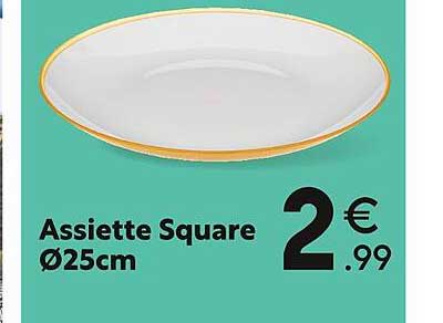 assiette square ø 25cm