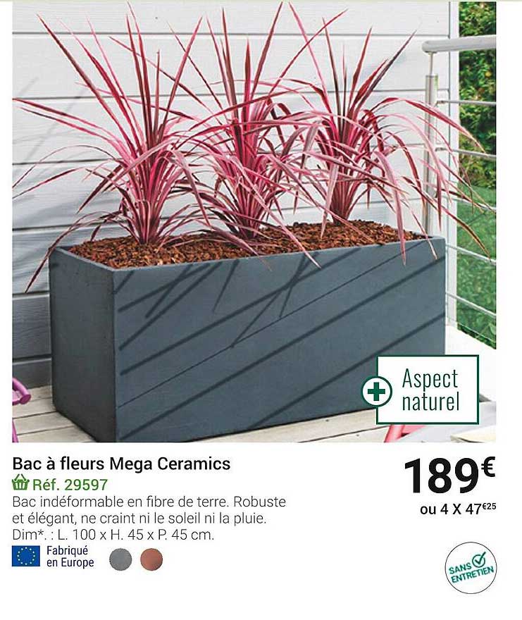 bac à fleurs méga ceramics