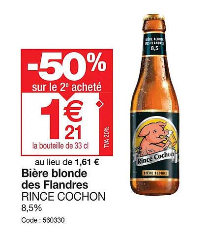 bière blonde des flandres rince cochon