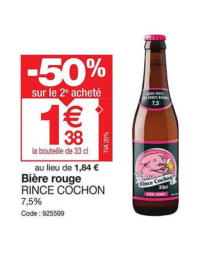 bière rouge rince cochon