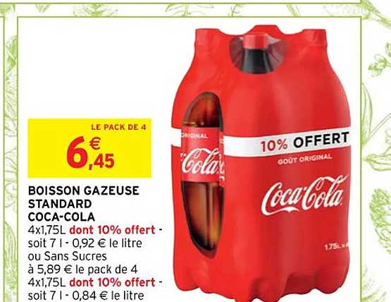 boisson gazeuse standard coca-cola
