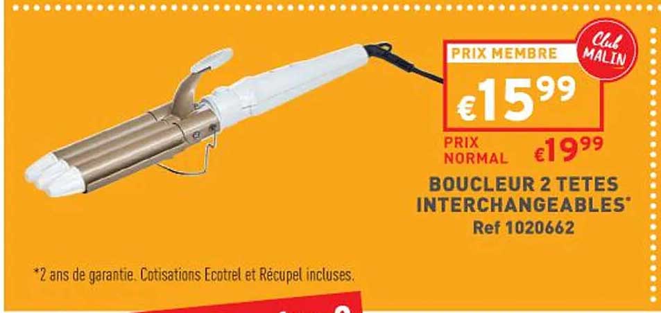 boucleur 2 têtes interchangeables