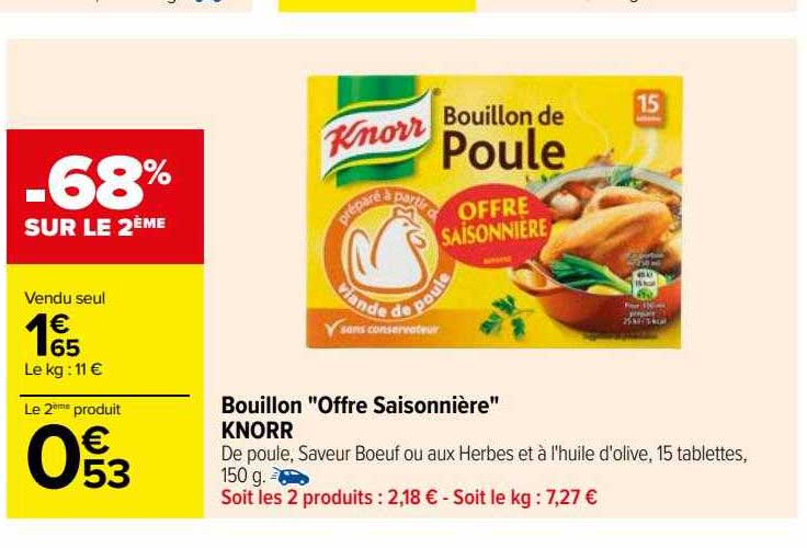 Bouillon "offre Saisonnière" Knorr