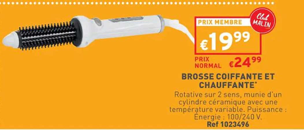 brosse coiffante et chauffante
