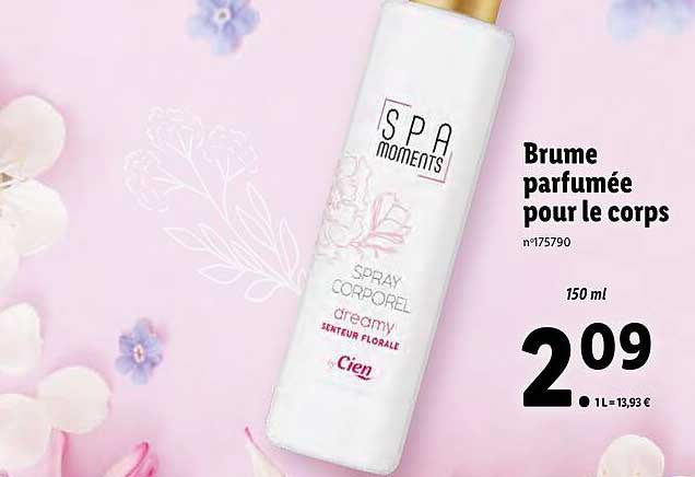 brume parfumée pour le corps spa moments