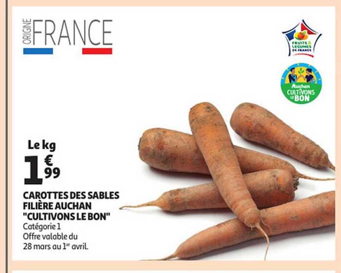 carottes des sables filière auchan "cultivons le bon"