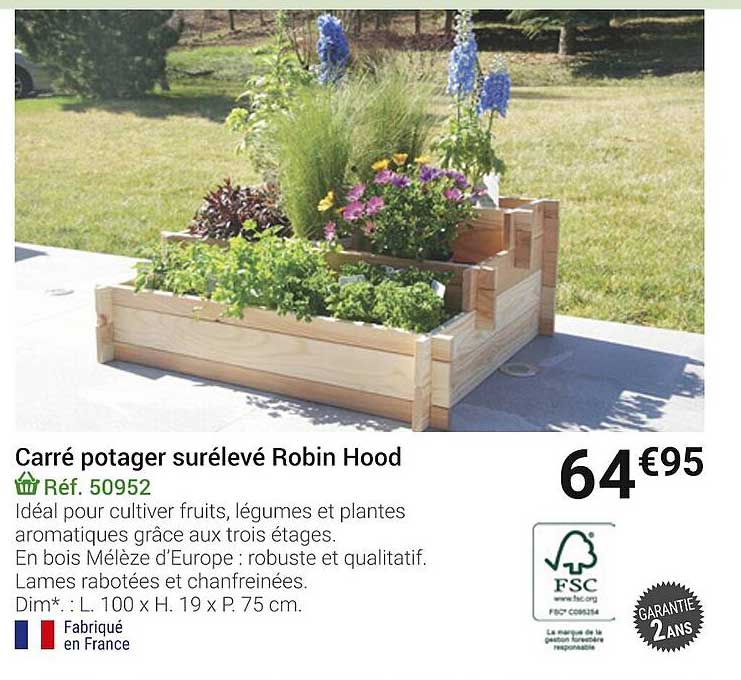 carré potager surélevé robin hood
