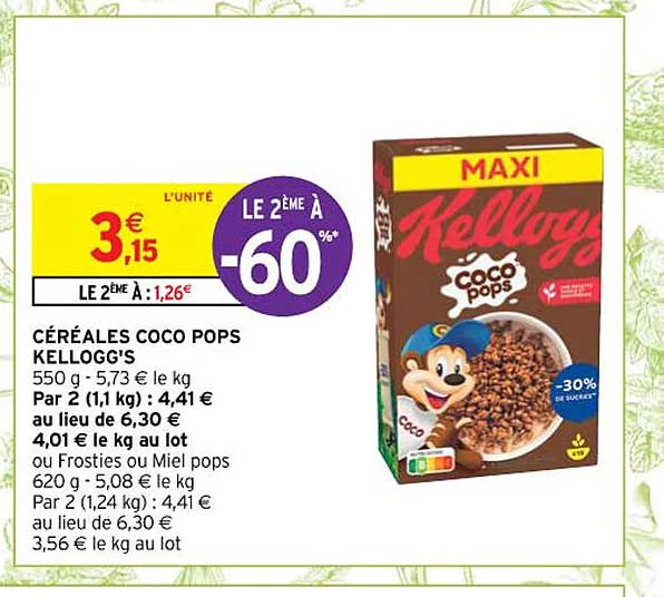 céréales coco pops kellogg's