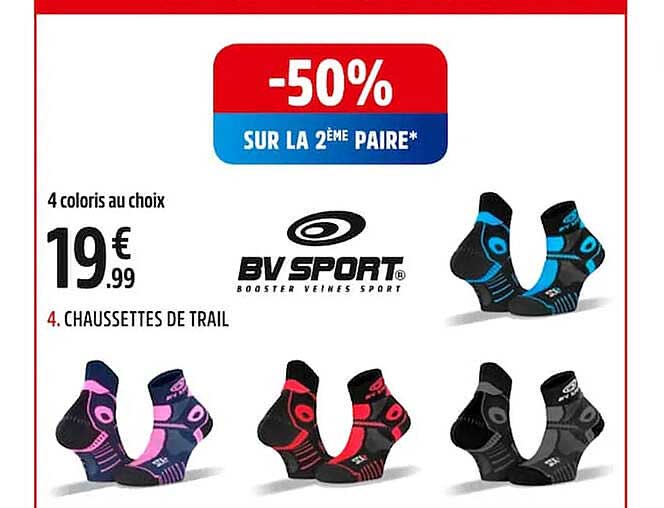 chaussettes de trail bv sport