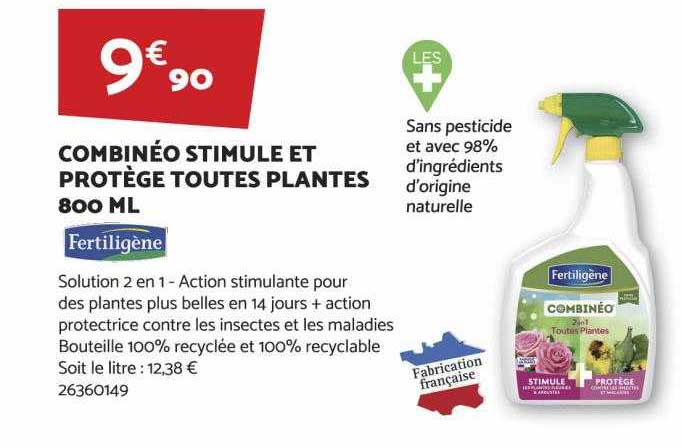 combinéo stimule et protège toutes plantes 800ml fertiligène