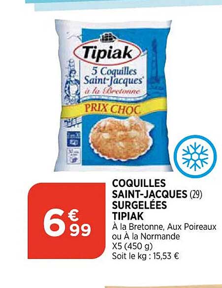 coquilles saint-jacques surgelées tipiak