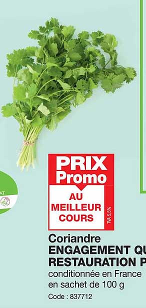 coriandre engagement qualité restauration promocash