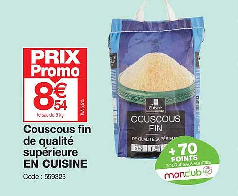 Couscous Fin De Qualité Supérieure En Cuisine