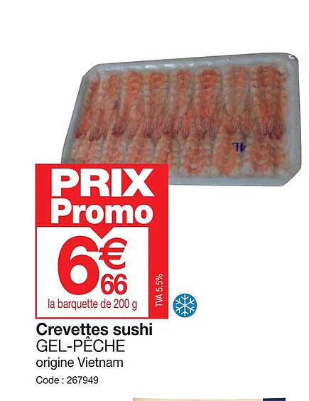 crevettes sushi gel-pêche