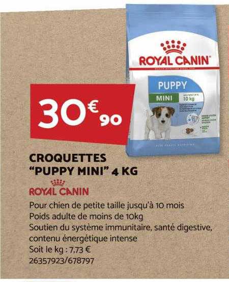 croquettes "puppy mini" 4 kg royal canin