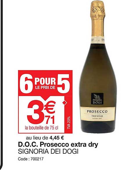 d.o.c. prosecco extra dry signoria dei dogi