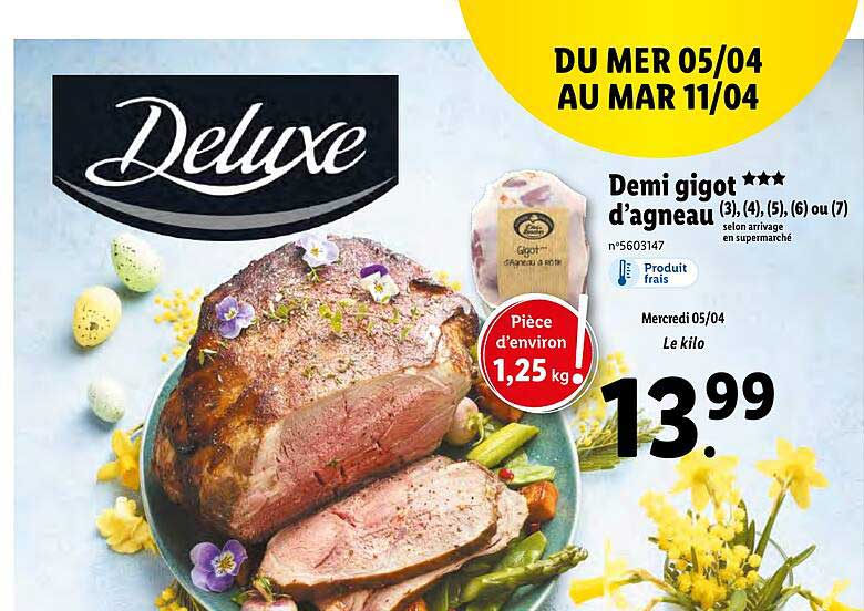 demi gigot d'agneau deluxe