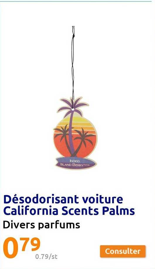 désodorisant voiture california scents palms