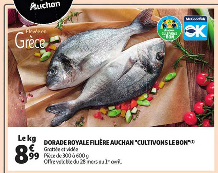 dorade royale filière auchan "cultivons le bon"