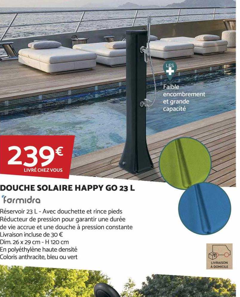 douche solaire happy go 23l farmidra