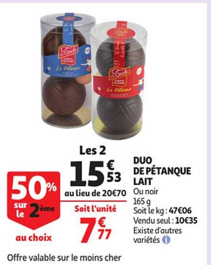 duo de pétanque lait