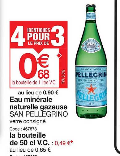 eau minérale naturelle gazeuse san pellegrino