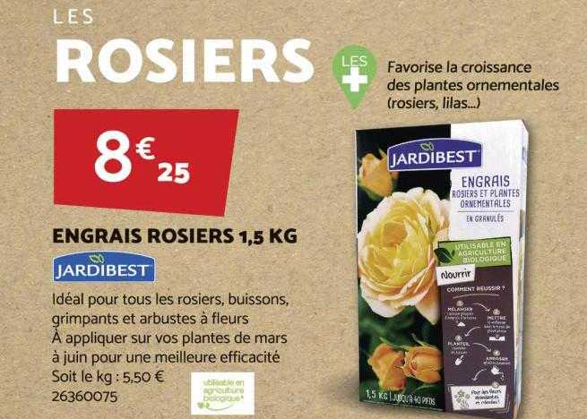engrais rosiers 1,5 kg jardibest