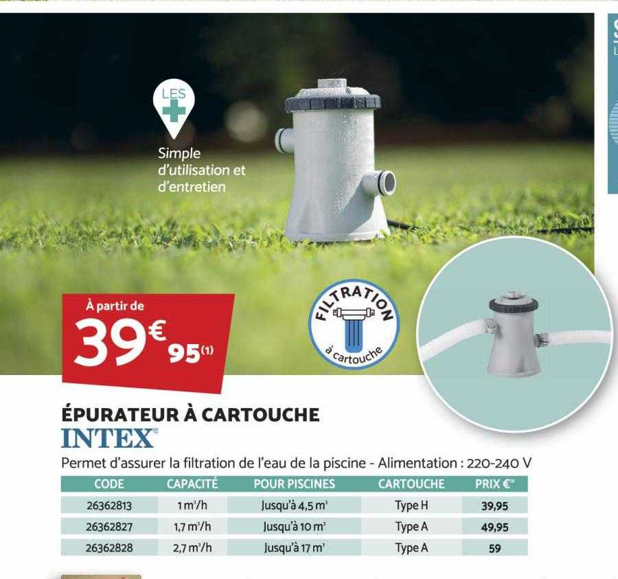 épurateur à Cartouche Intex