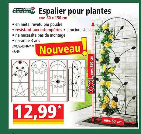 espalier pour plantes powertec garden