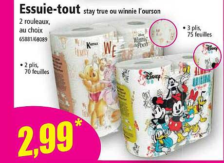 essuie-tout stay true ou winnie l'ourson