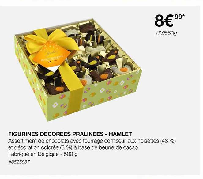 figurines décorées pralinées - hamlet