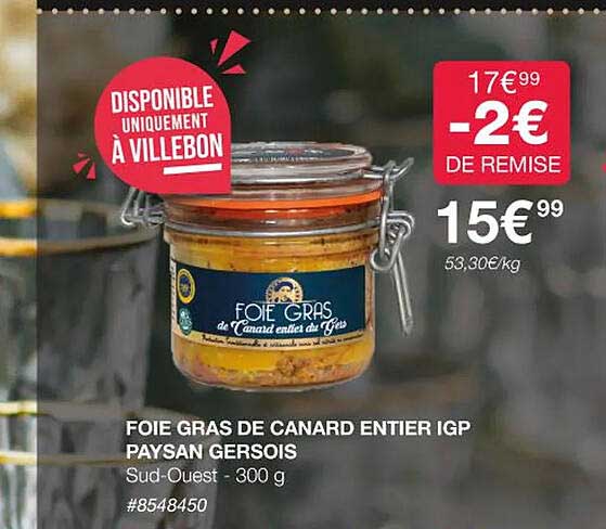 foie gras de canard entier igp paysan gersois