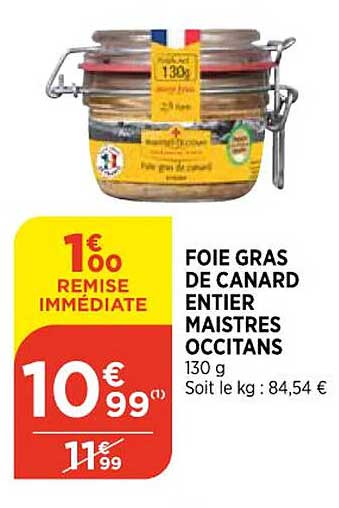foie gras de canard entier maistres occitans