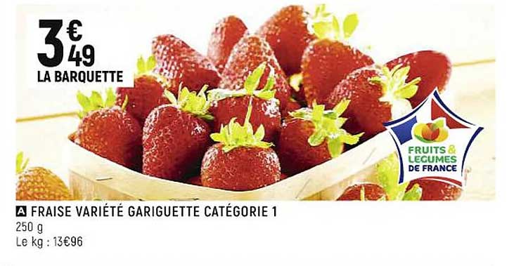 Fraise Variété Gariguette Catégorie 1