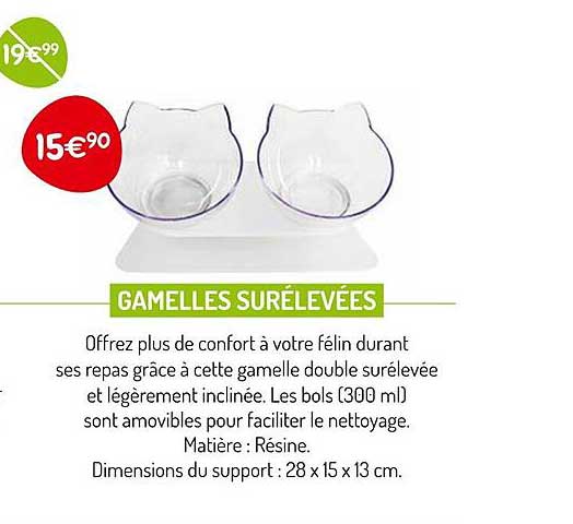 gamelles surélevées